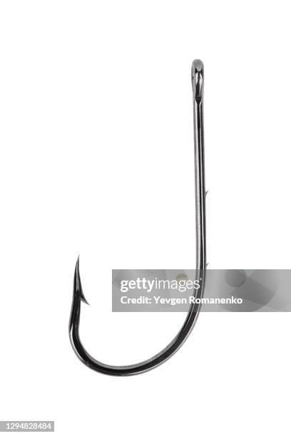 fishing hook isolated on white background - fish hook stock pictures, royalty-free photos & images