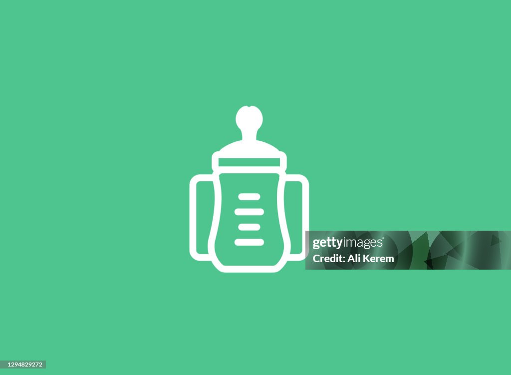 Baby Bootle Line Icon