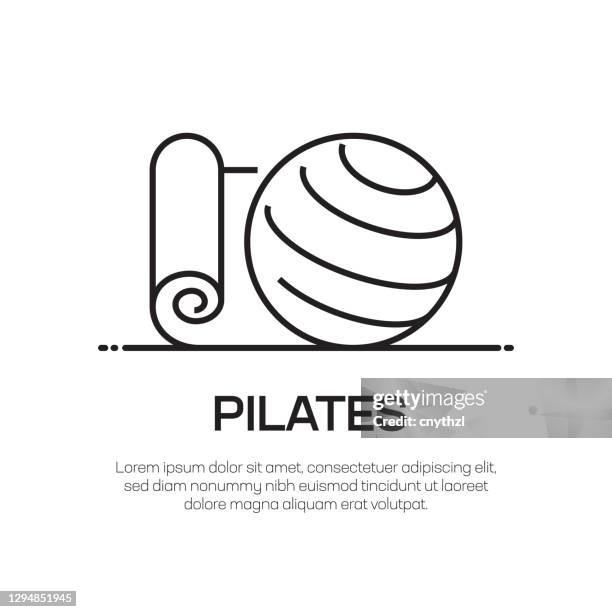 ilustrações, clipart, desenhos animados e ícones de ícone da linha vetorial de pilates - ícone simples da linha fina, elemento de design de qualidade premium - pilates