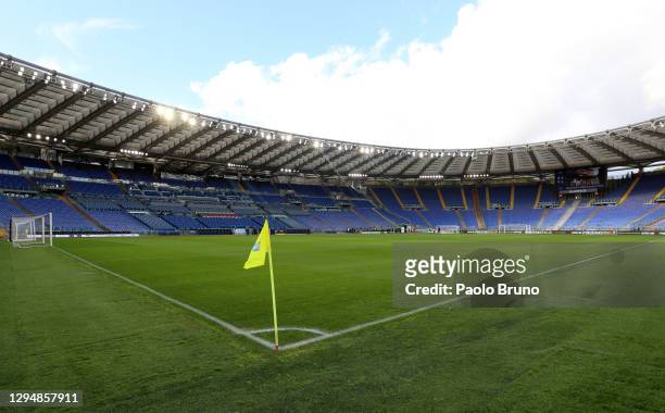 General view inside the stadium prior to the Serie A match between SS Lazio and ACF Fiorentina at Stadio Olimpico on January 06, 2021 in Rome, Italy....