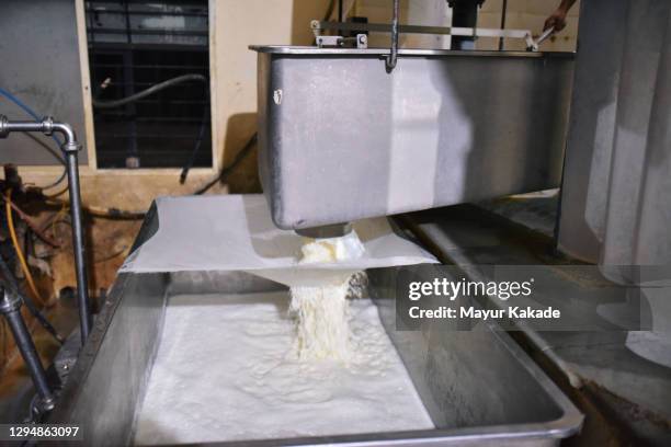 milk being filtered in the dairy factory - membrane filter stock pictures, royalty-free photos & images