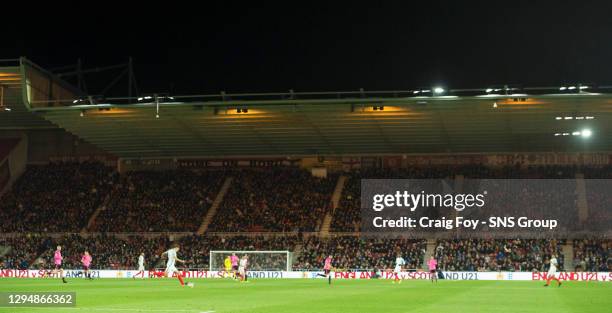 V SCOTLAND U21 .RIVERSIDE STADIUM - MIDDLESBROUGH.A general view of England v Scotland