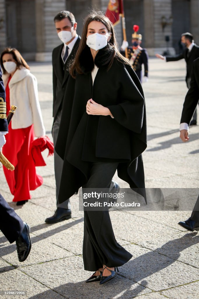 Spanish Royals Celebrate New Year's Military Parade 2021