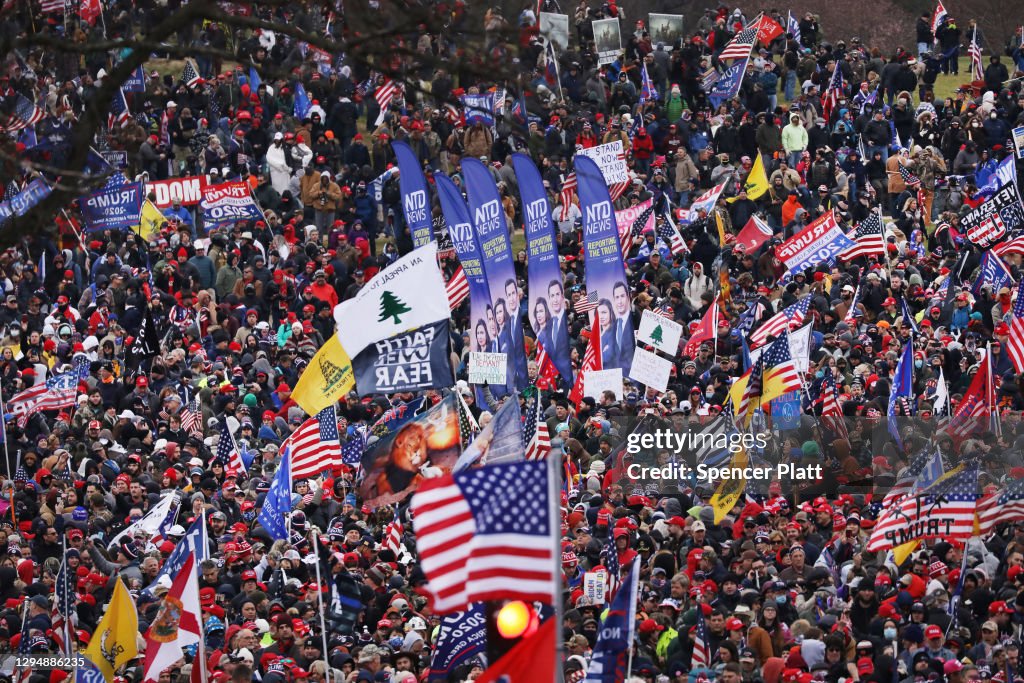 Trump Supporters Hold "Stop The Steal" Rally In DC Amid Ratification Of Presidential Election
