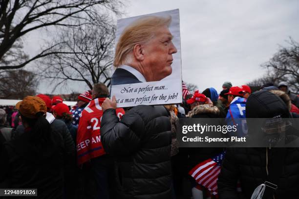 Crowds arrive for the "Stop the Steal" rally on January 06, 2021 in Washington, DC. Trump supporters gathered in the nation's capital today to...