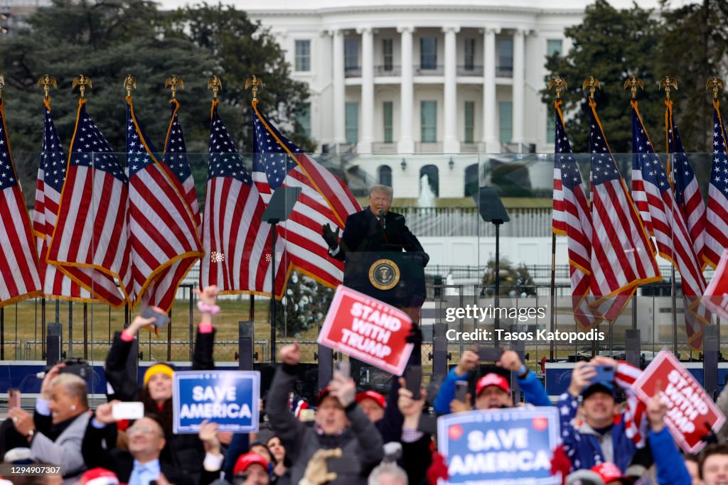 Trump Supporters Hold "Stop The Steal" Rally In DC Amid Ratification Of Presidential Election