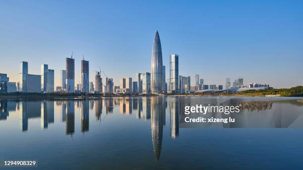 shenzhen finance area - shenzhen stock pictures, royalty-free photos & images
