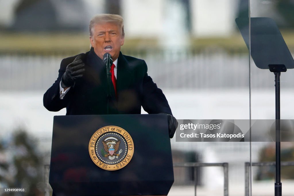 Trump Supporters Hold "Stop The Steal" Rally In DC Amid Ratification Of Presidential Election