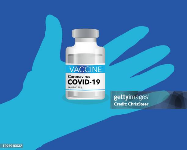 coronavirus vaccine - nhs workers stock illustrations