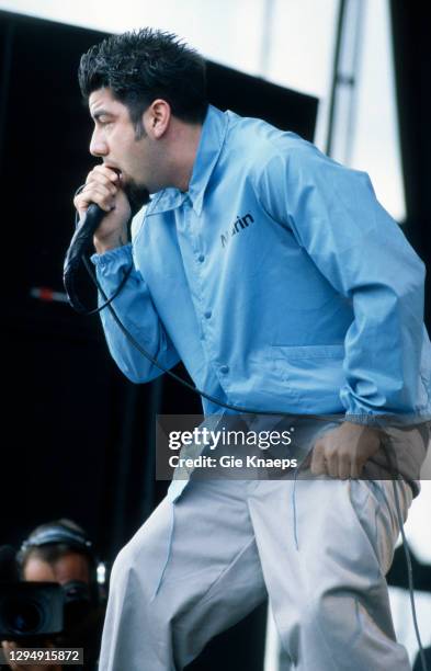 Deftones, Chino Moreno, Pinkpop Festival, Landgraaf, Netherlands, 1st June 1998.