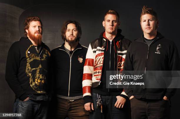 Studio portrait of Mastodon, Brent Hinds, Troy Sanders, Brann Dailor, Bill Kelliher, Brabanthal, Leuven, Belgium, 8th November 2006.