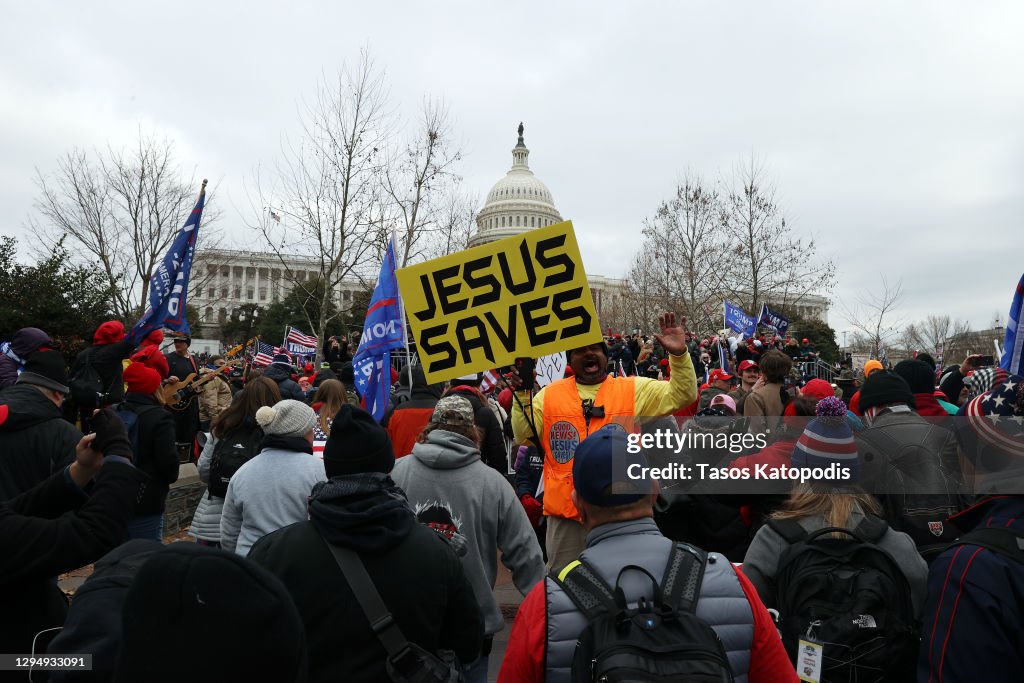 Trump Supporters Hold "Stop The Steal" Rally In DC Amid Ratification Of Presidential Election