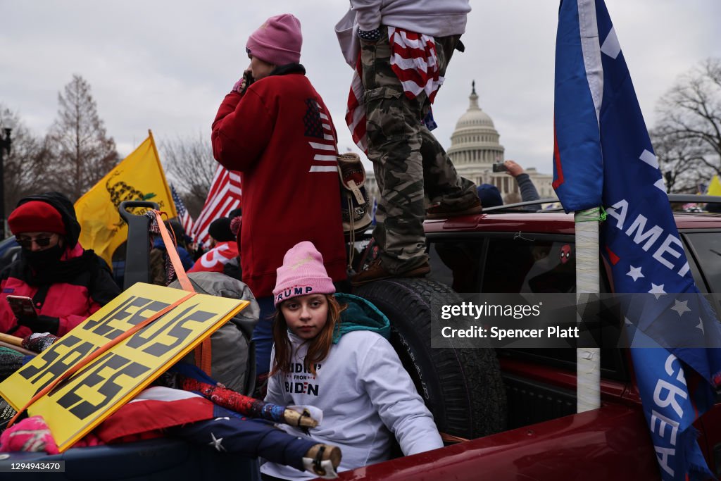 Trump Supporters Hold "Stop The Steal" Rally In DC Amid Ratification Of Presidential Election