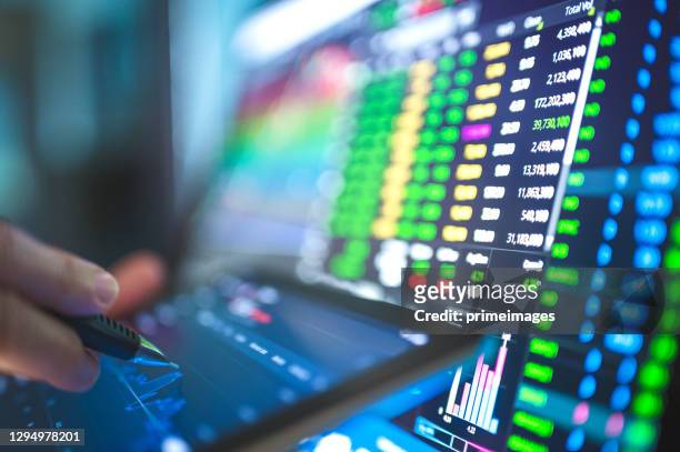 stock business financial economic background turnaround from bottom recession industrial sector from coronavirus ,covid-19, global stock investment - borsa foto e immagini stock