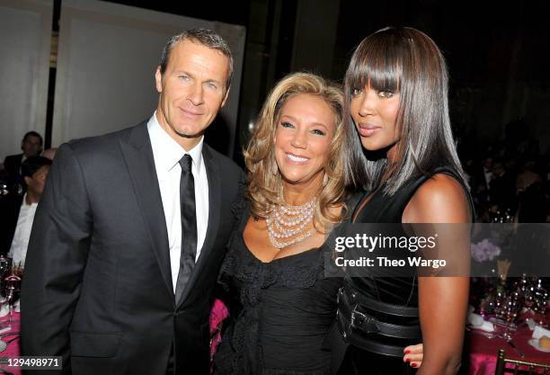 Vladislav Doronin, Denise Rich and Naomi Campbell attend Gabrielle's Angel Foundation for Cancer Research Hosts Angel Ball 2011 at Cipriani, Wall...