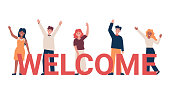 welcome concept team of people