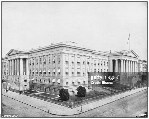 antique photograph: united states patent and trademark office, washington dc - copyright stock illustrations
