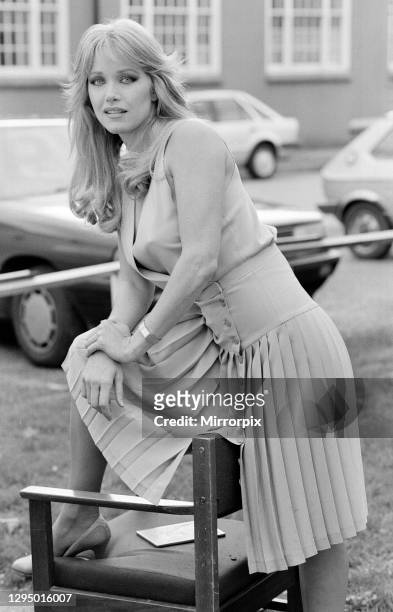 Tanya Roberts, American actress in London, Tuesday 23rd October 1984, she will be starring in the next James Bond film, A View to a Kill, as Stacey...