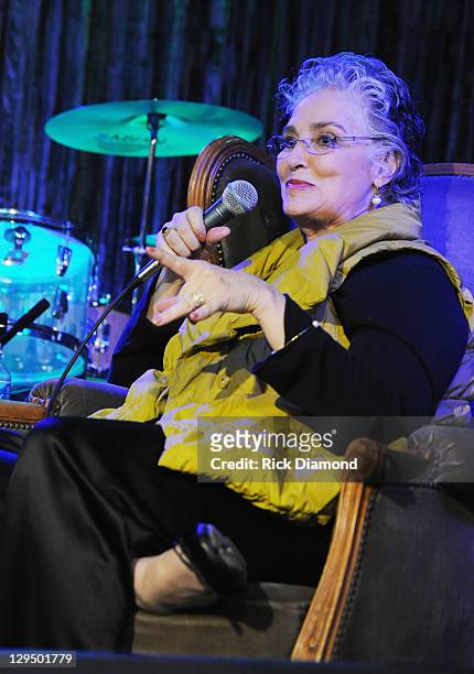 Former Ringo Starr girlfriend/Author Nancy Lee Andrews attends the Habitat for Humanity the House the Beatles Fans Built event at Two Old Hippies in...