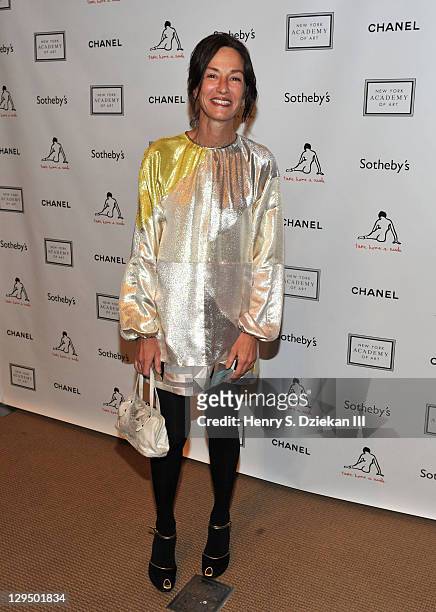 Designer Cynthia Rowley attends The New York Academy of Art's 20th Annual Take Home a Nude benefit at Sotheby's on October 17, 2011 in New York City.