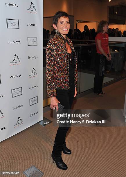 Of Chanel Maureen Chiquet attends The New York Academy of Art's 20th Annual Take Home a Nude benefit at Sotheby's on October 17, 2011 in New York...