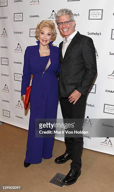 Socialite Joanne Herring and Bobby Hernreich attend The New York Academy of Art's 20th Annual Take Home a Nude benefit at Sotheby's on October 17,...