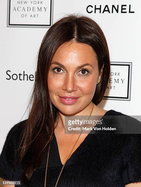 Fabiola Beracasa attends The New York Academy of Art's 20th Annual Take Home a Nude benefit at Sotheby's on October 17, 2011 in New York City.