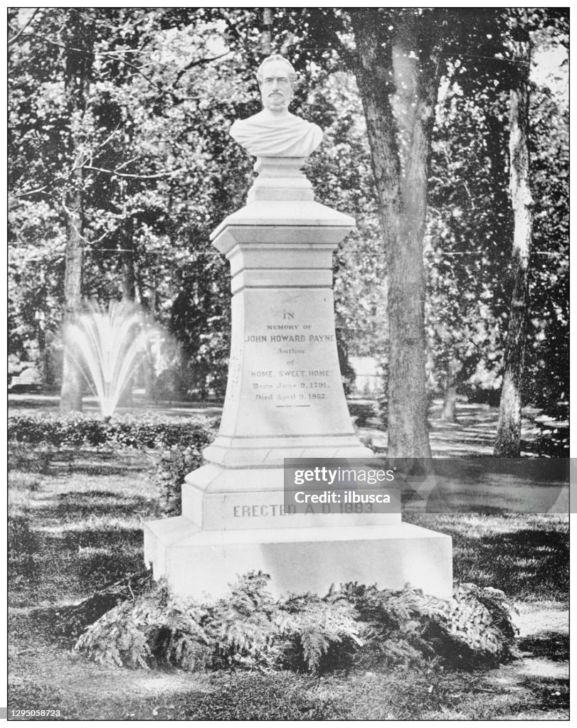 Antique photograph: J Howard Payne tomb, Georgetown