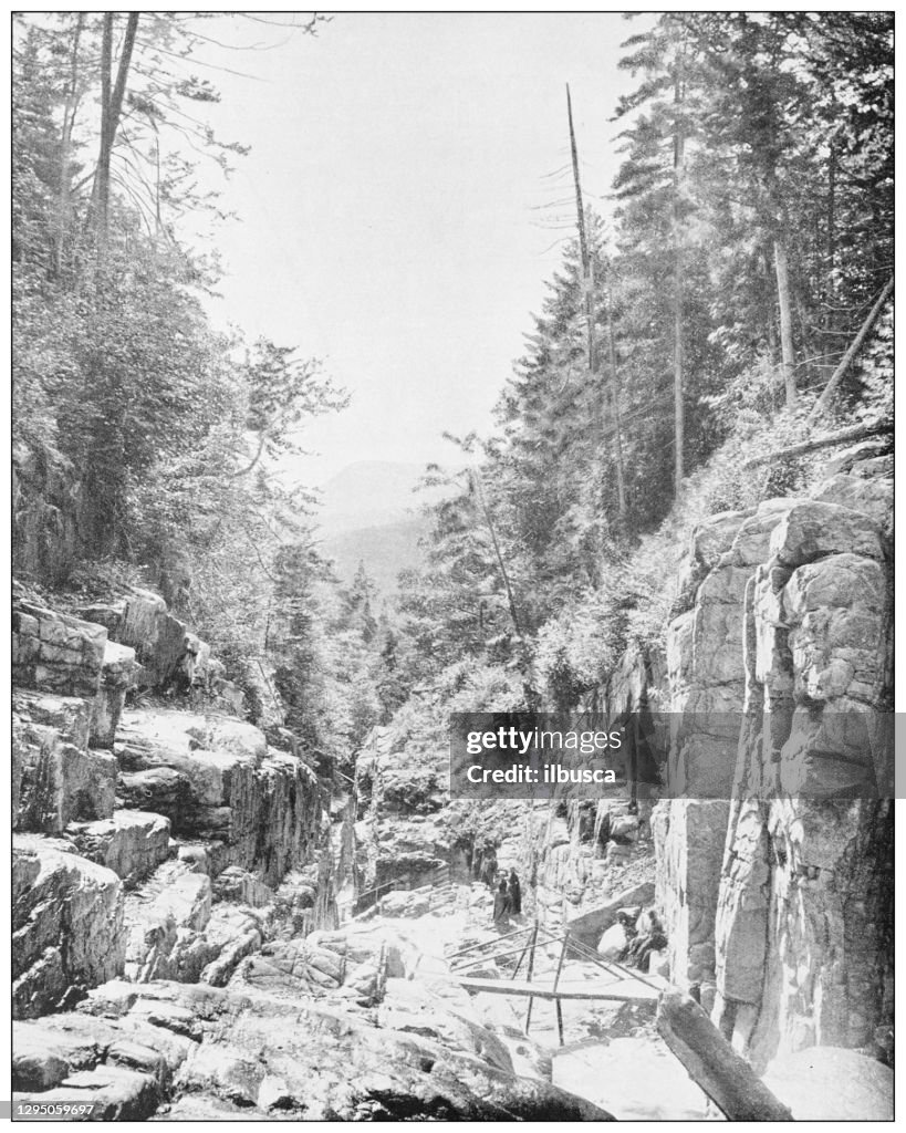 Antique photograph: Franconia, White Mountains