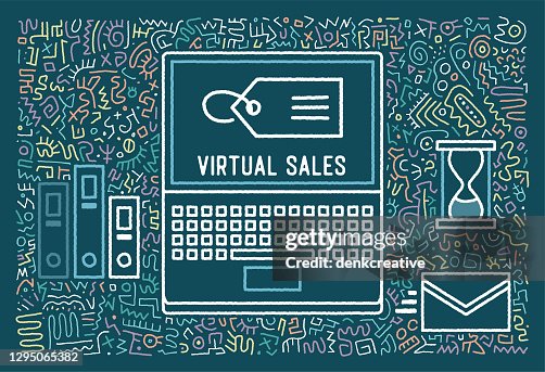 Virtual Sales Hand Drawn Graphic Design Virtual Sales Hand Drawn Graphic Design