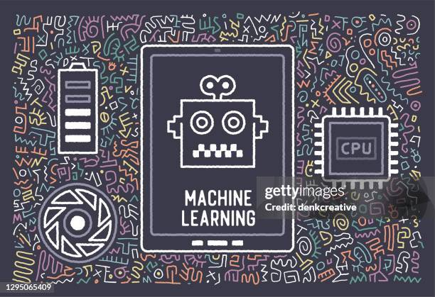 Machine Language Draw Machine Learning Hand Drawn Graphic Design High-Res Vector Graphic ...