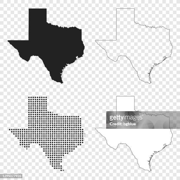texas maps for design - black, outline, mosaic and white - texas stock illustrations