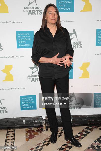 Artist Jenny Holzer attends the 2011 National Art Awards at Cipriani 42nd Street on October 17, 2011 in New York City.
