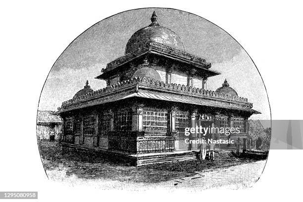 mausoleum of rani sipri ki masjid, ahmedabad, gujarat, india - ahmedabad heritage stock illustrations