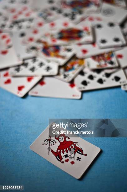 joker card + playing cards - wild card stock pictures, royalty-free photos & images