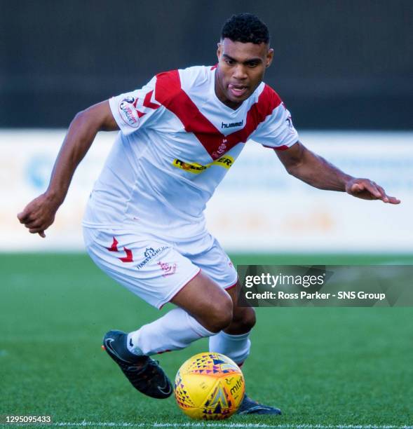 Joao Victoria in action for Airdrie