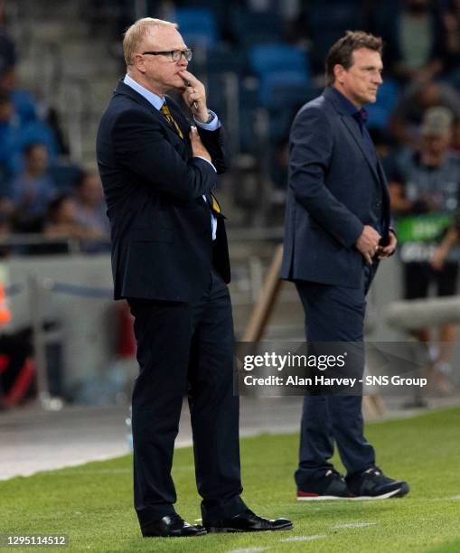 Scotland manager Alex McLeish looks on