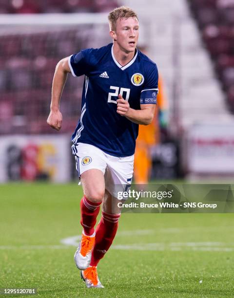 V ENGLAND U21 .TYNECASTLE - EDINBURGH .Ross McCrorie in action for Scotland U21's