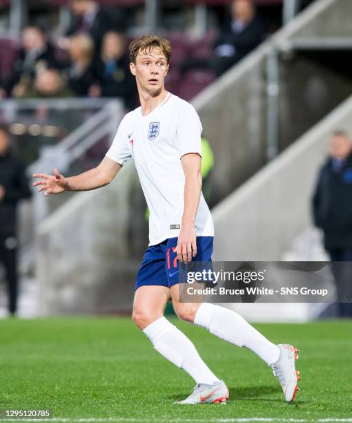 V ENGLAND U21 .TYNECASTLE - EDINBURGH .Kieran Dowell in action for England U21's