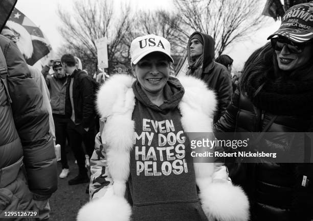 Supporters gather for the "Stop the Steal" rally on January 06, 2021 in Washington, DC. Trump supporters gathered in the nation's capital today to...