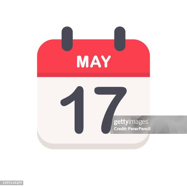 may 17 - calendar icon - may stock illustrations