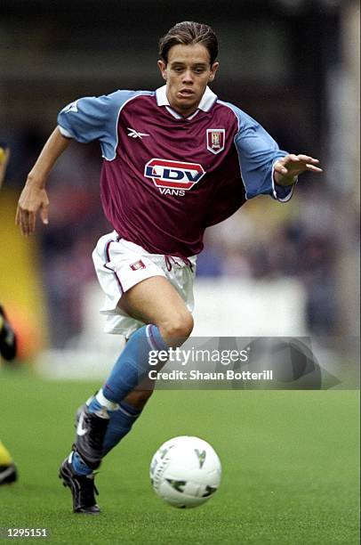 Lee Hendrie of Aston Villa in action during the Pre-Season Friendly between Wycombe Wanderers v Aston Villa plated at Adams Park, Wycombe, England....