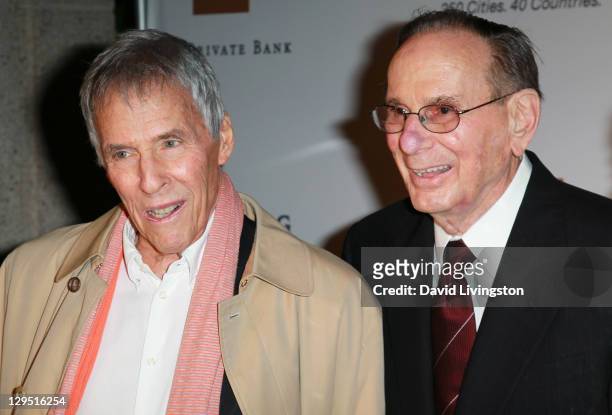 Songwriter Burt Bacharach and lyricist Hal David attend "Love, Sweet Love", a musical tribute to Hal David, at the Mark Taper Forum on October 17,...