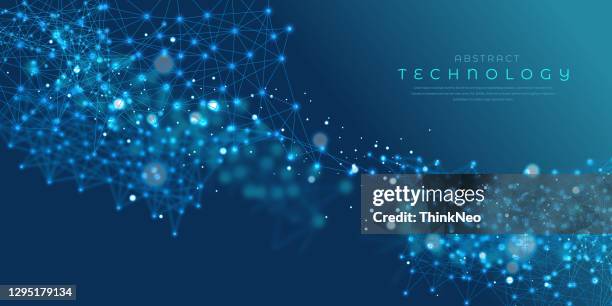 abstract big data visualization digital network connection concept background. - financial technology stock illustrations