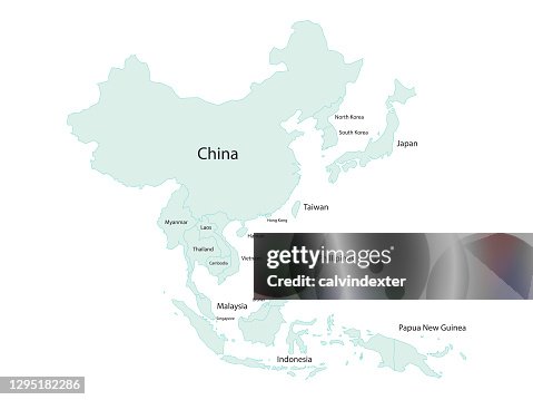 Asia map with country names Asia map with country names