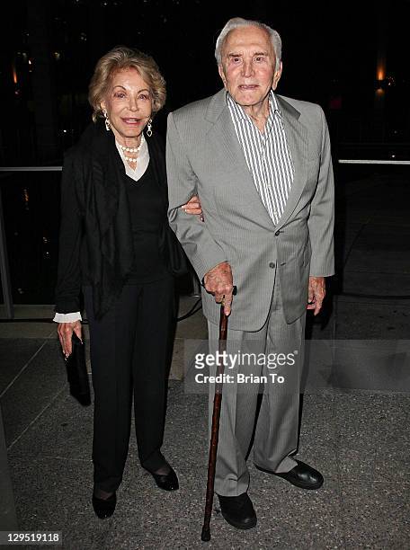 Kirk Douglas and Anne Douglas attend "Love, Sweet Love" musical tribute to Hal David at Mark Taper Forum on October 17, 2011 in Los Angeles,...