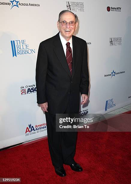 Lyricist Hal David attends "Love, Sweet Love" musical tribute to Hal David at Mark Taper Forum on October 17, 2011 in Los Angeles, California.