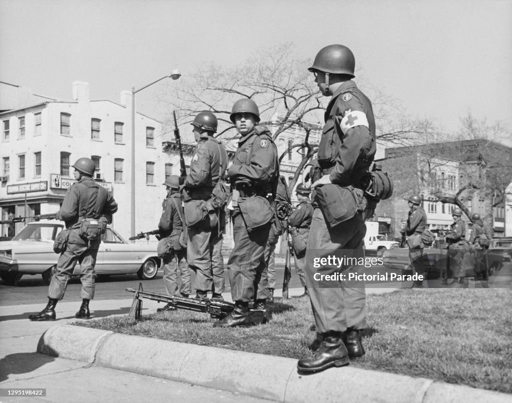 1968 Dc Riots Federal troops keep the peace, just some of over 5,000 Federal and ...