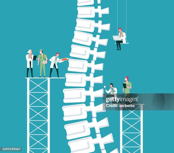 ilustraciones, imágenes clip art, dibujos animados e iconos de stock de espina dorsal humana - columna vertebral