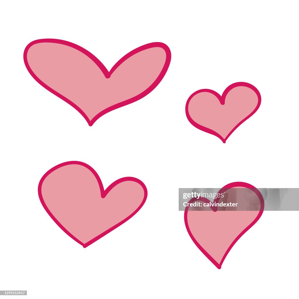 Basic Cartoon Heart Heart Shapes Cartoon Drawings High-Res Vector Graphic - Getty Images